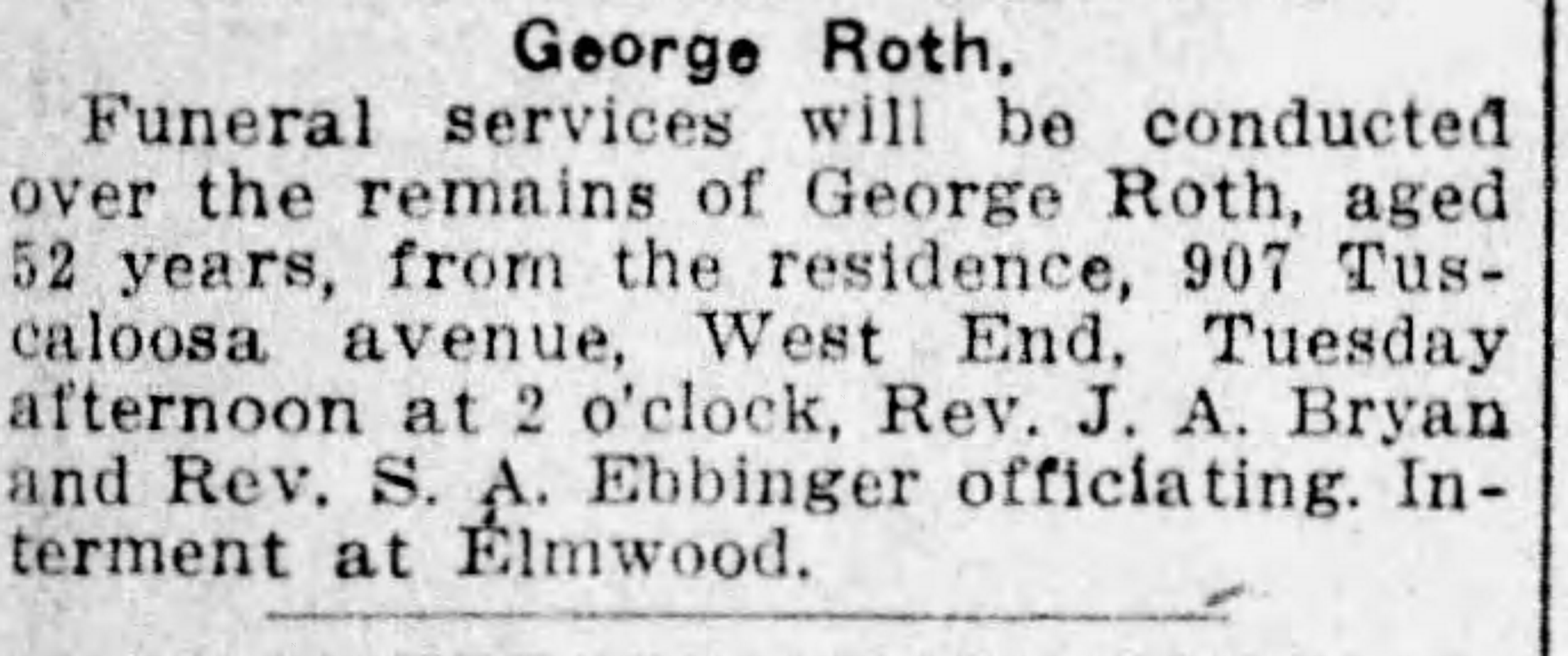 George Roth obituary